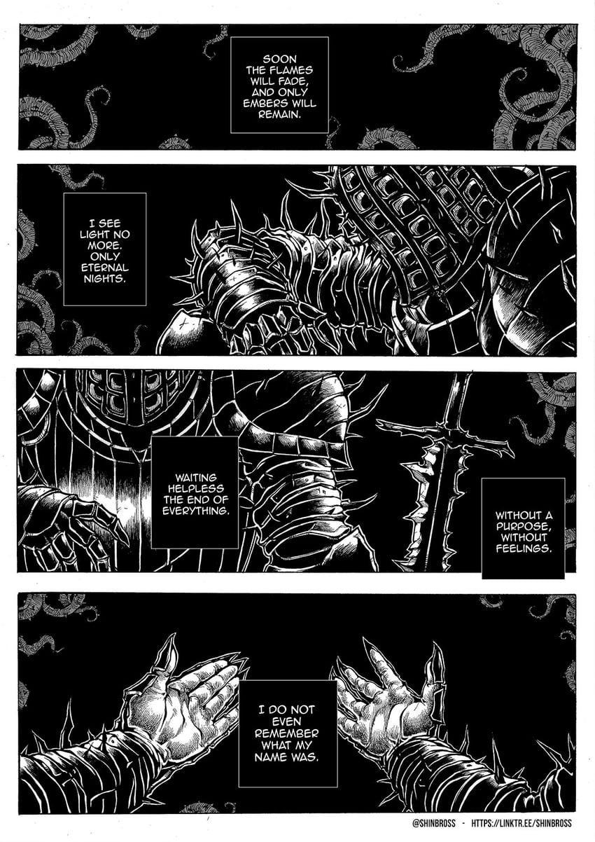 knight of thorns kirk (dark souls and 1 more) drawn by shinbross