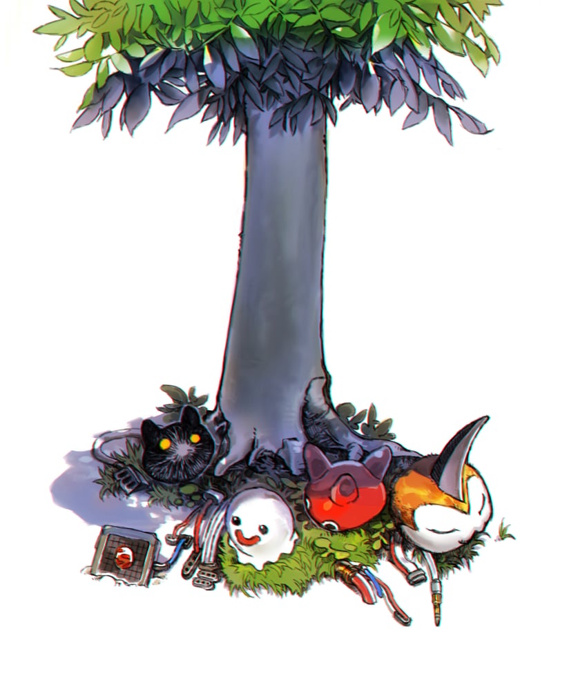 botamon, tunomon, poyomon, and punimon (digimon) drawn by level-00