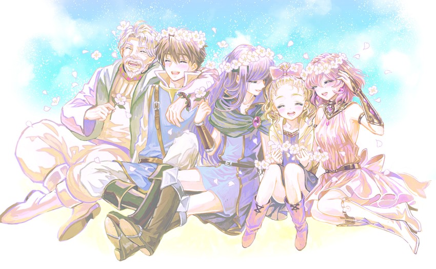 lenna charlotte tycoon, faris scherwiz, bartz klauser, krile mayer baldesion, and galuf halm baldesion (final fantasy and 1 more) drawn by takatora