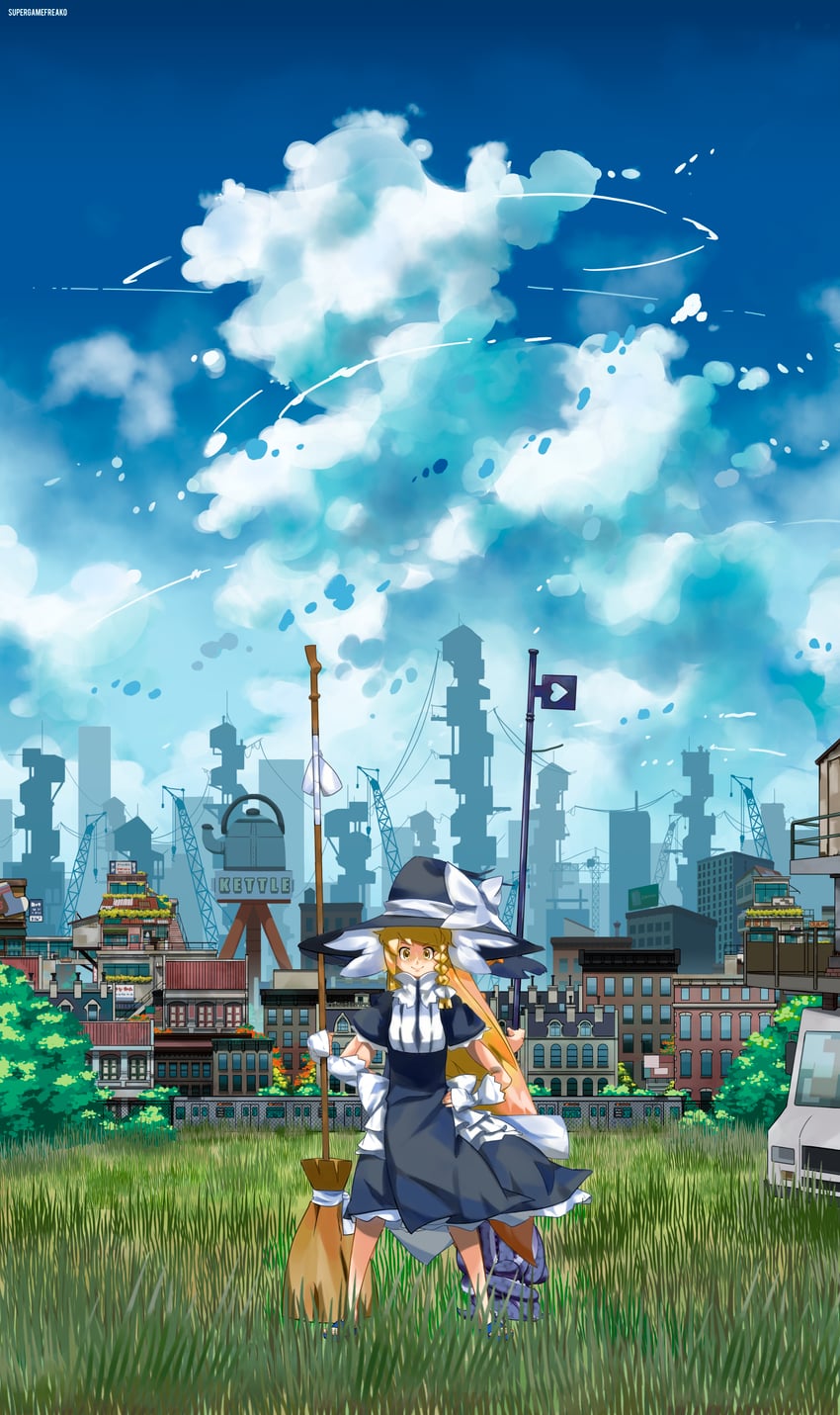kirisame marisa and abigail williams (touhou and 2 more) drawn by supergamefreako