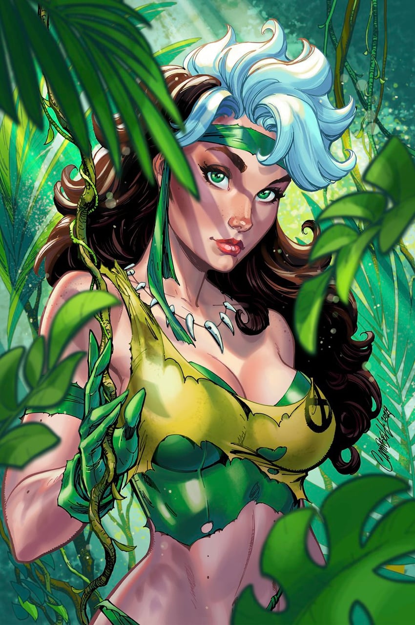 rogue (marvel and 1 more) drawn by j._scott_campbell