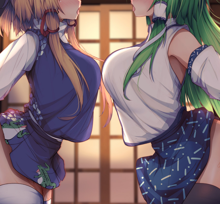 kochiya sanae and moriya suwako (touhou) drawn by darumoon
