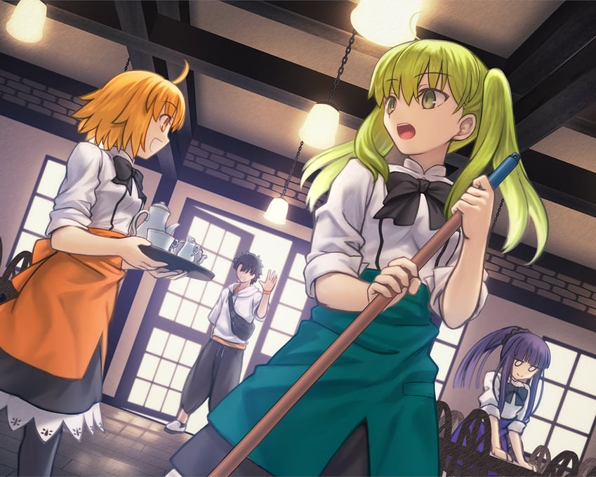 fujimaru ritsuka, asagami fujino, katsuragi chikagi, and hibino hibiki (fate and 4 more) drawn by shoori_(migiha)