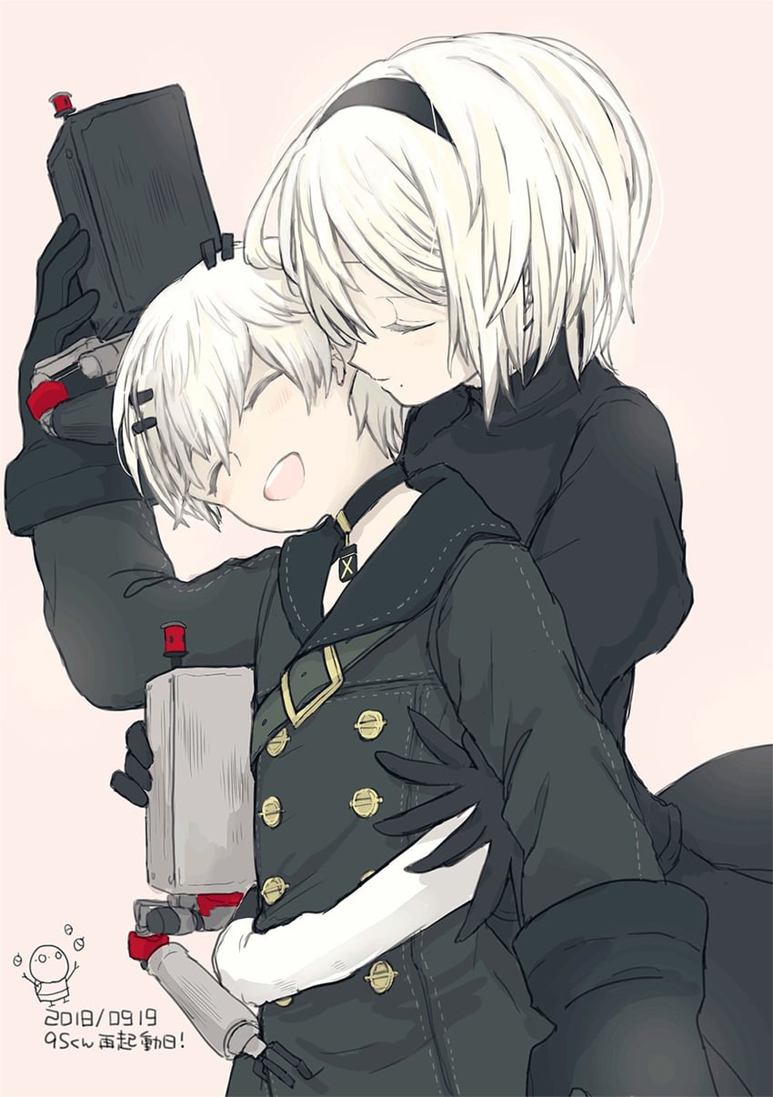 2b, 9s, and pod (nier and 1 more) drawn by akui_(liricoa)
