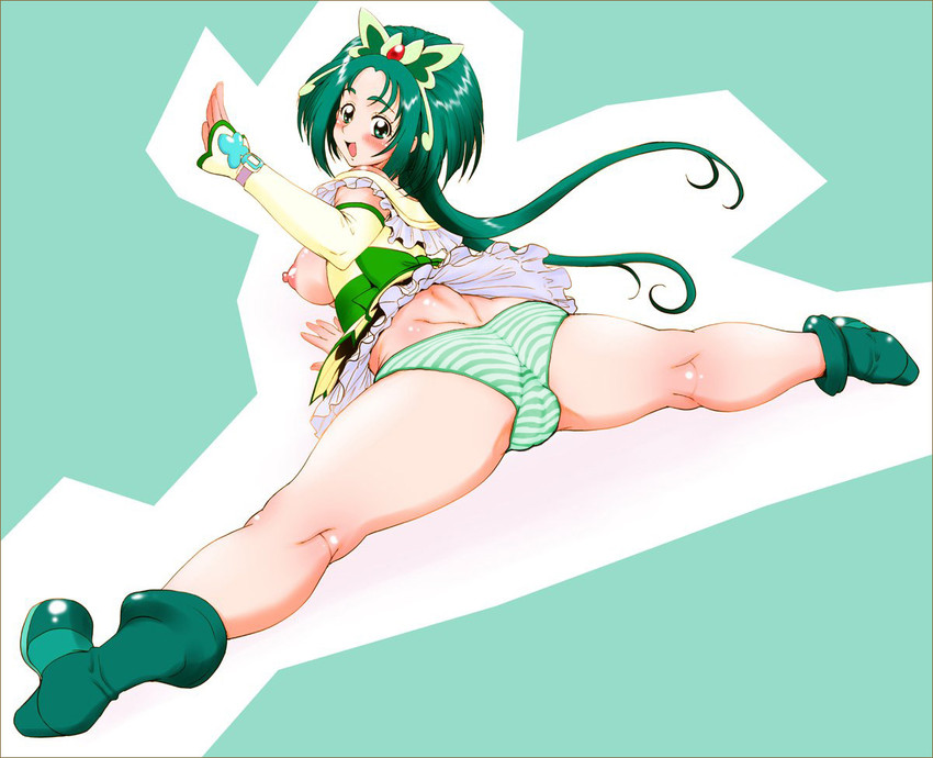 akimoto komachi and cure mint (precure and 1 more) drawn by mura-san