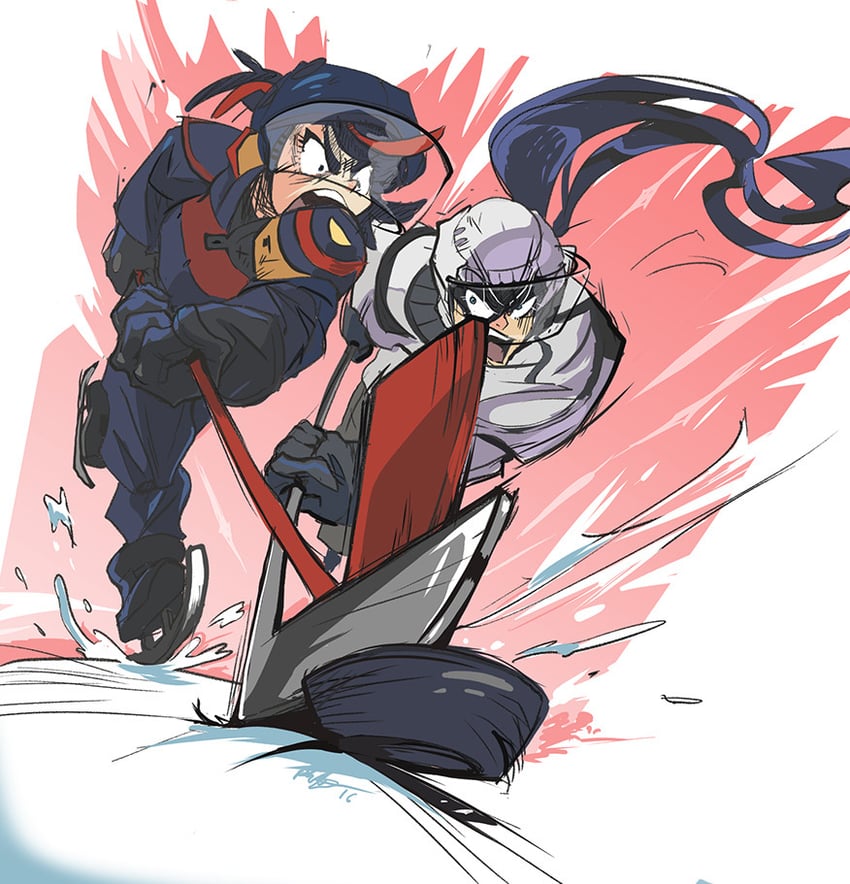 matoi ryuuko, senketsu, and kiryuuin satsuki (kill la kill) drawn by phil_dragash