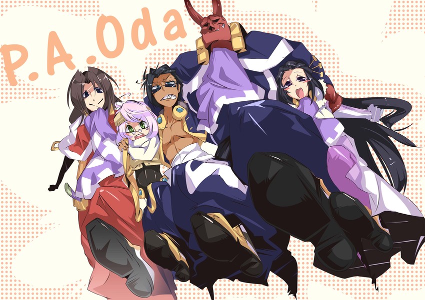 sassa narimasa, maeda toshiie, fuwa mitsuharu, shibata katsuie, and oichi (kyoukaisenjou no horizon) drawn by msg01