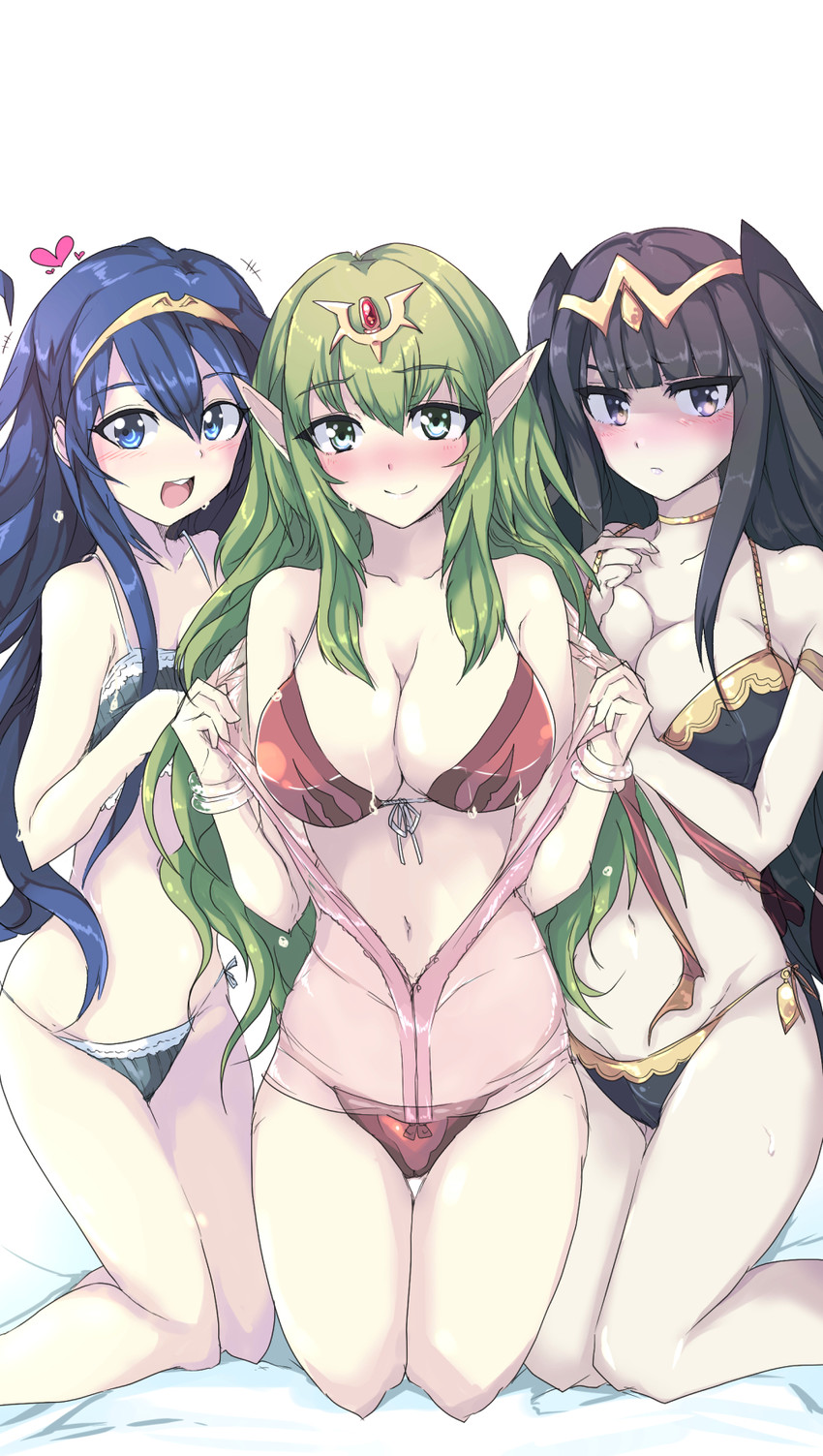 lucina, tharja, and tiki (fire emblem and 2 more) drawn by echizen_(hvcv)