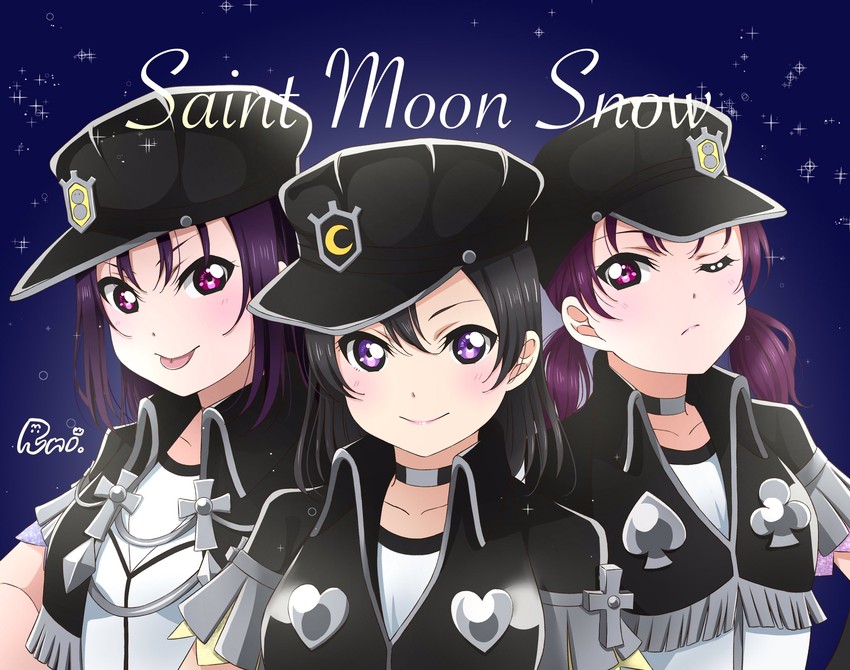 kazuno sarah, kazuno leah, and watanabe tsuki (love live! and 2 more) drawn by runi_(87025)