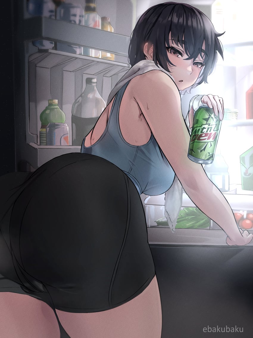 kanbaru suruga (monogatari and 2 more) drawn by ebakubaku
