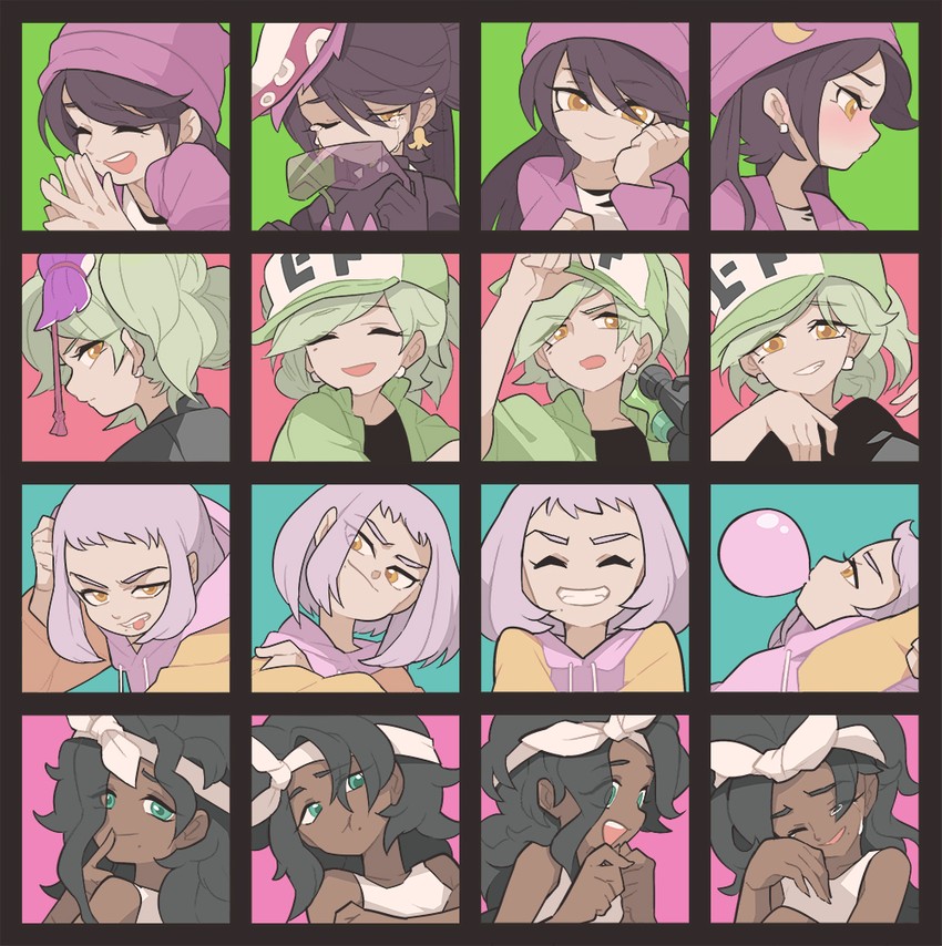 marina, pearl, callie, and marie (splatoon and 2 more) drawn by gomipomi