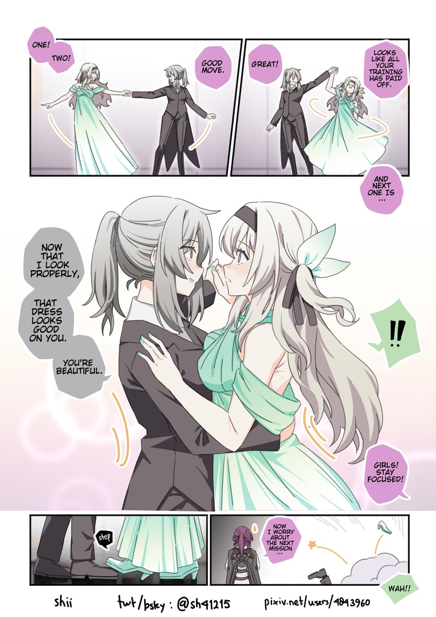 trailblazer, firefly, stelle, and kafka (honkai and 1 more) drawn by shi_(shi4557)