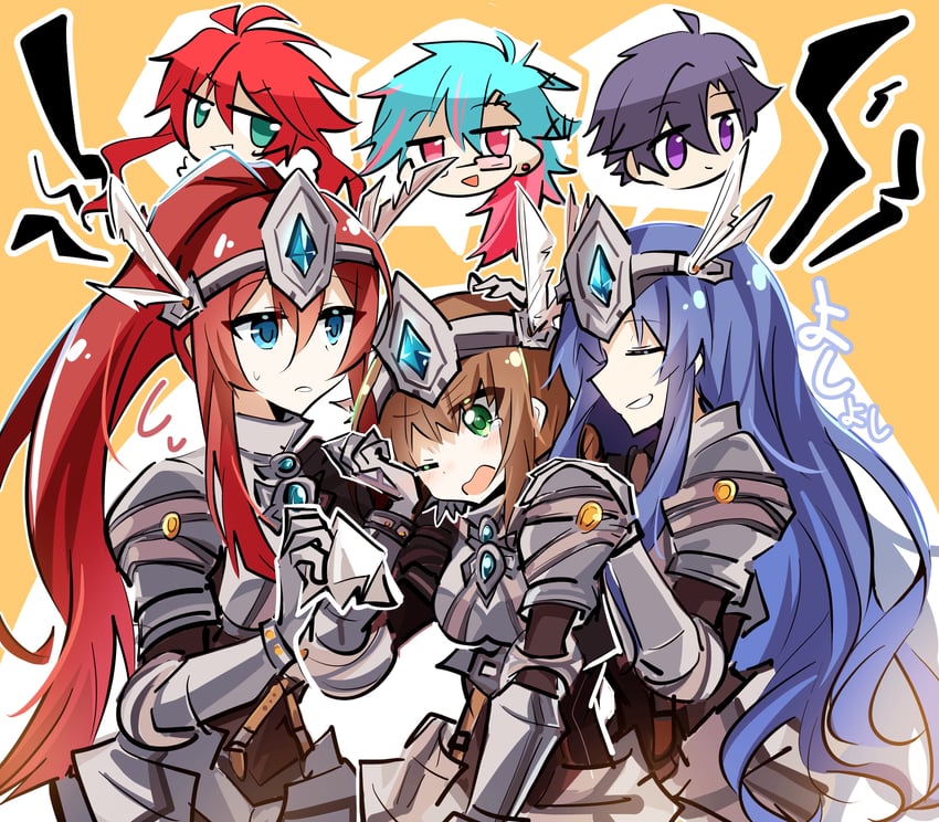 rean schwarzer, duvalie, shirley orlando, mcburn, ines, and 1 more (eiyuu densetsu and 3 more) drawn by 25ocoveryui