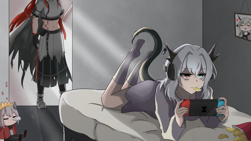 doctor, projekt red, talulah, alina, and nine (arknights) drawn by selverna