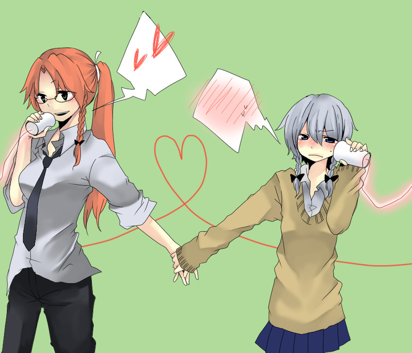 izayoi sakuya and hong meiling (touhou) drawn by clover_(lapis_lazure)