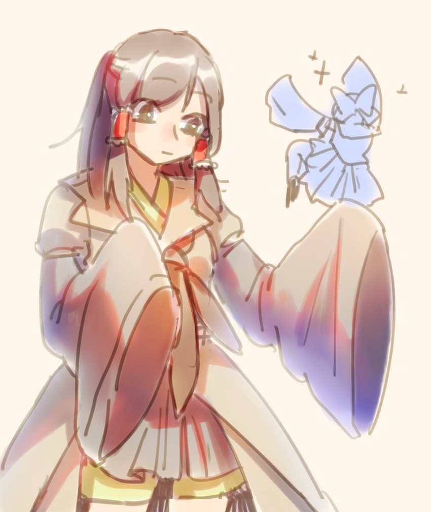 hakurei reimu and houlen yabusame (touhou and 1 more) drawn by wei_li