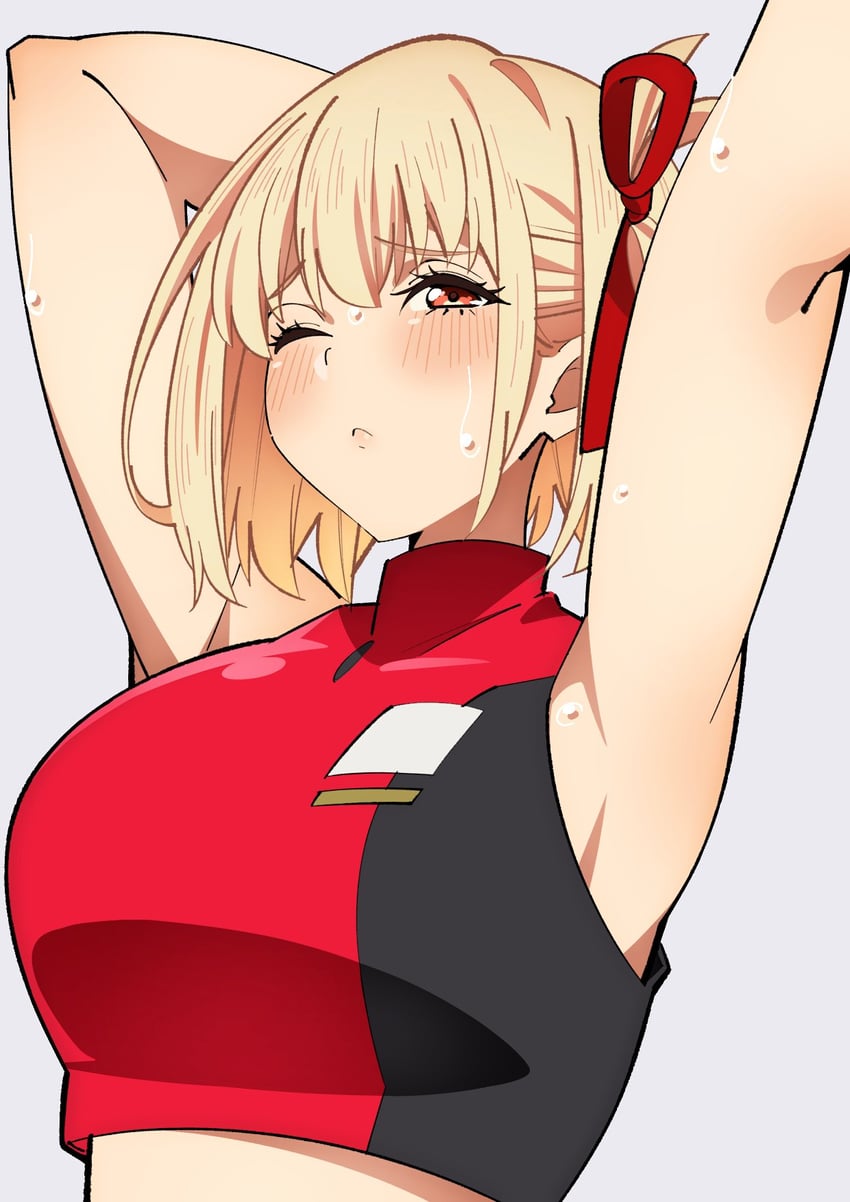 nishikigi chisato (lycoris recoil) drawn by sakura_1110ssmm