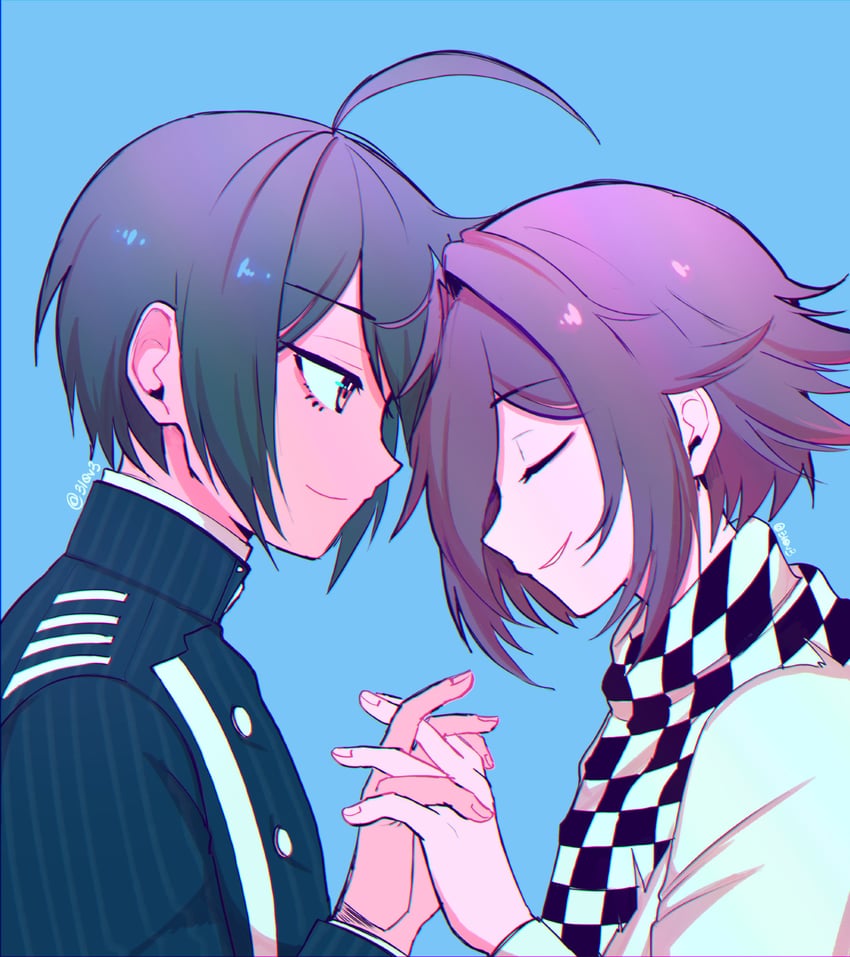 oma kokichi and saihara shuichi (danganronpa and 1 more) drawn by cele_(310v3)