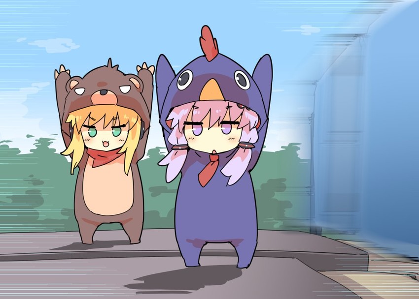 yuzuki yukari and tsurumaki maki (vocaloid and 2 more) drawn by petenshi_(dr._vermilion)