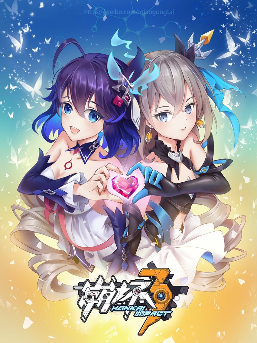 bronya zaychik and seele vollerei (honkai and 1 more) drawn by indigo88mao