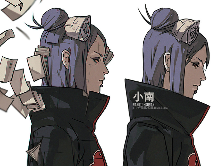 konan (naruto and 1 more) drawn by fisher903