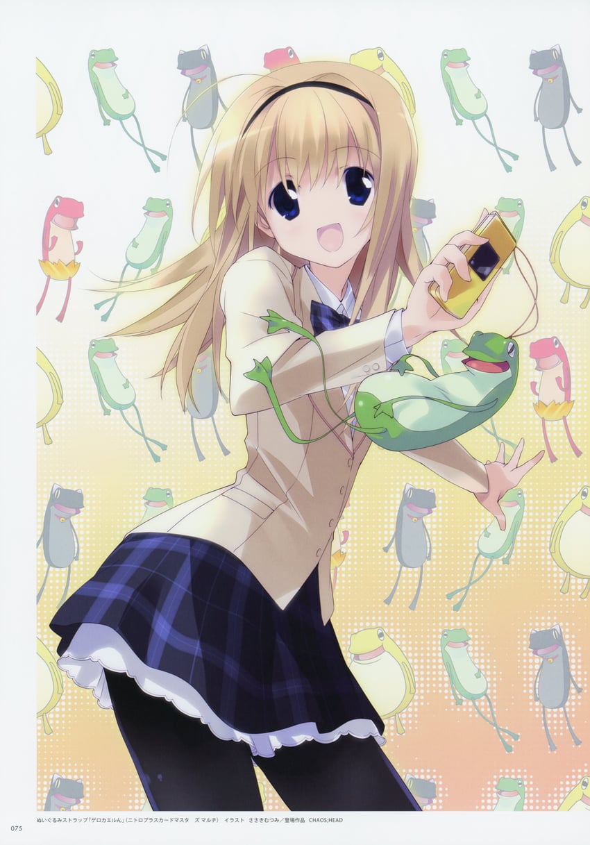 nishijou nanami and gero-froggy (chaos;head) drawn by sasaki_mutsumi