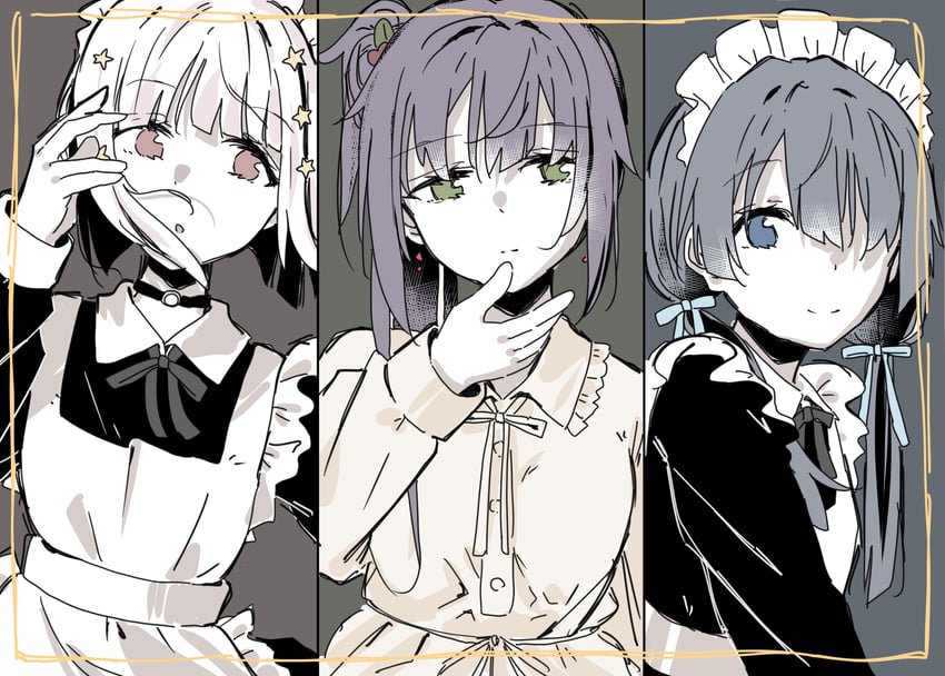 otomune kozue, murano sayaka, and yugiri tsuzuri (love live! and 1 more) drawn by kemari_(falmari6)