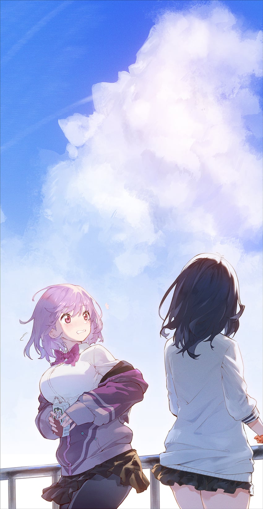 takarada rikka and shinjou akane (gridman universe and 1 more) drawn by kumo_ryuun
