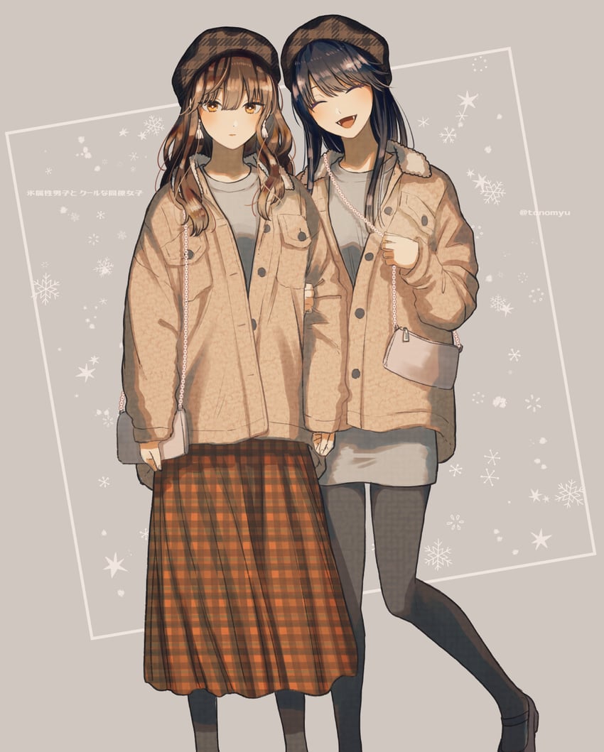 fuyutsuki mio and komori (koori zokusei danshi to cool na douryou joshi) drawn by tonogaya