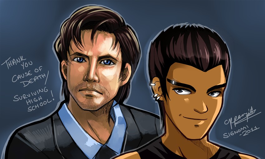 mal fallon and colt (surviving high school) drawn by signomi