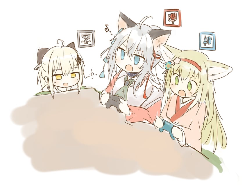 suzuran, scene, and mint (arknights and 1 more) drawn by moon_sugar