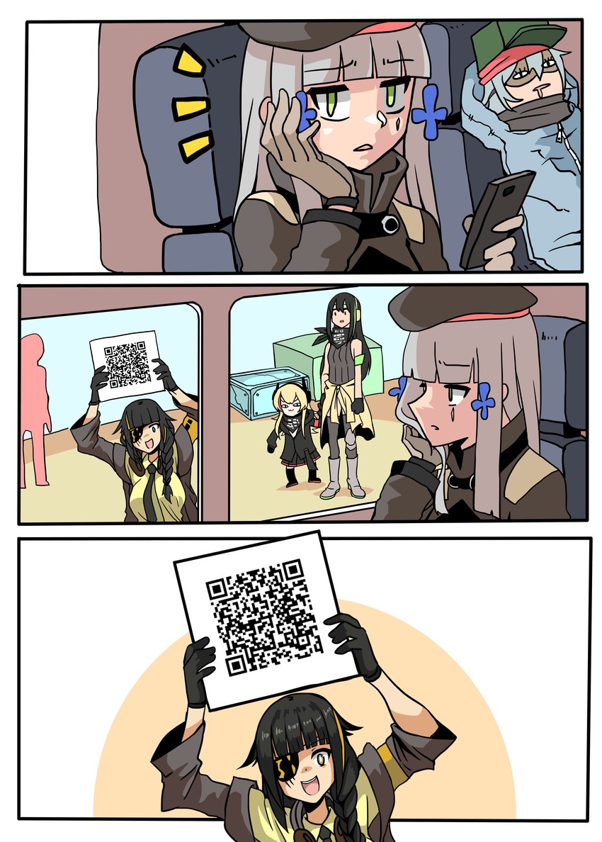 hk416, g11, m4a1, m16a1, and m4 sopmod ii (girls' frontline) drawn by ga320aaa