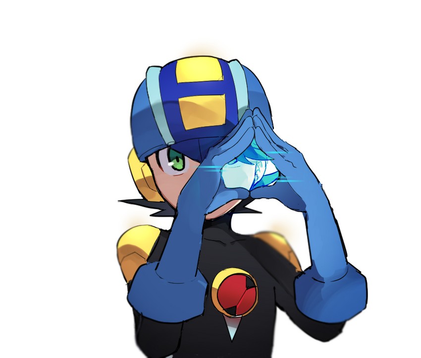 megaman.exe (mega man and 1 more) drawn by oso_rko