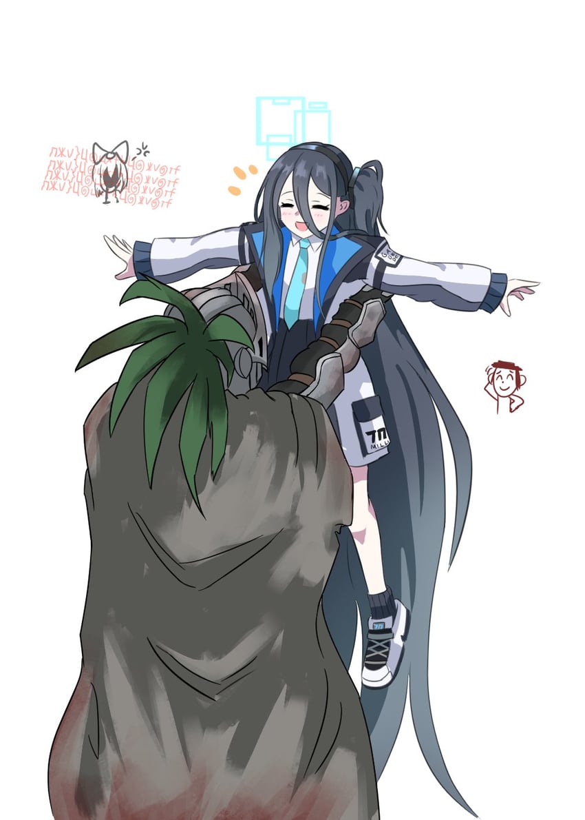 sensei, doodle sensei, aris, alice, and grimm (blue archive and 1 more) drawn by 30tickets
