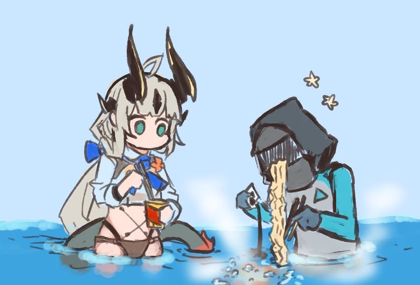 doctor, reed, and reed the flame shadow (arknights) drawn by astrograph21