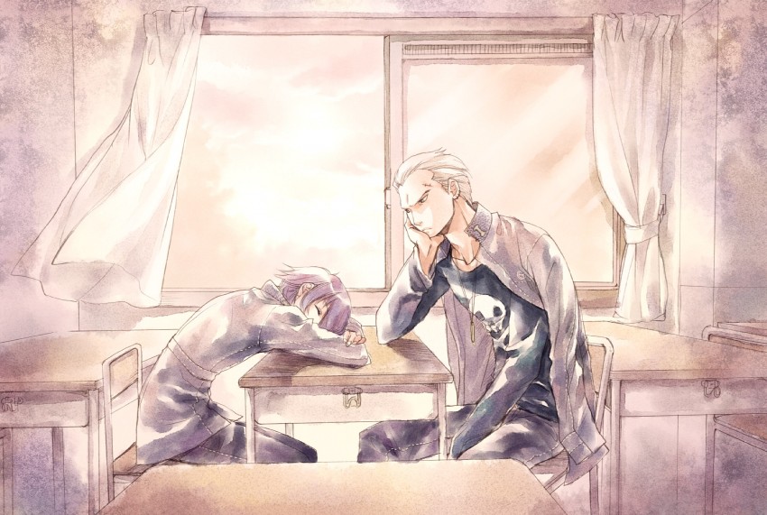 shirogane naoto and tatsumi kanji (persona and 1 more) drawn by satsuki_yuu_(awairo)
