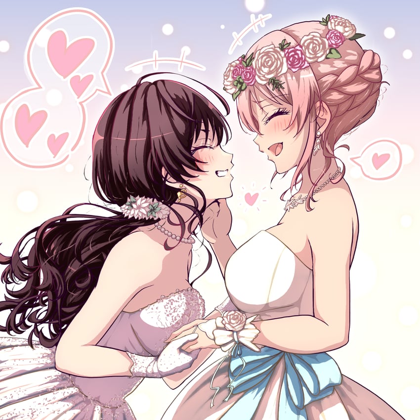 jougasaki mika and ichinose shiki (idolmaster and 1 more) drawn by hitofudegaki_usagi