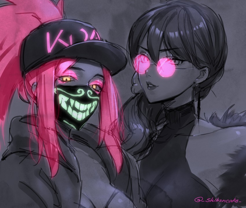 akali, evelynn, k/da akali, and k/da evelynn (league of legends) drawn by sakura_shiho