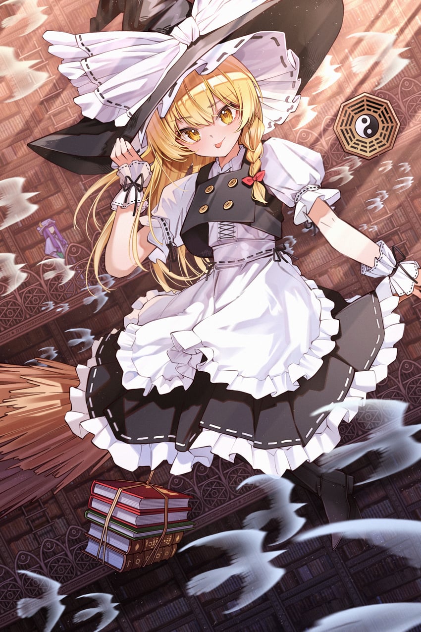 kirisame marisa and patchouli knowledge (touhou) drawn by zhengqi_zhizi_sg