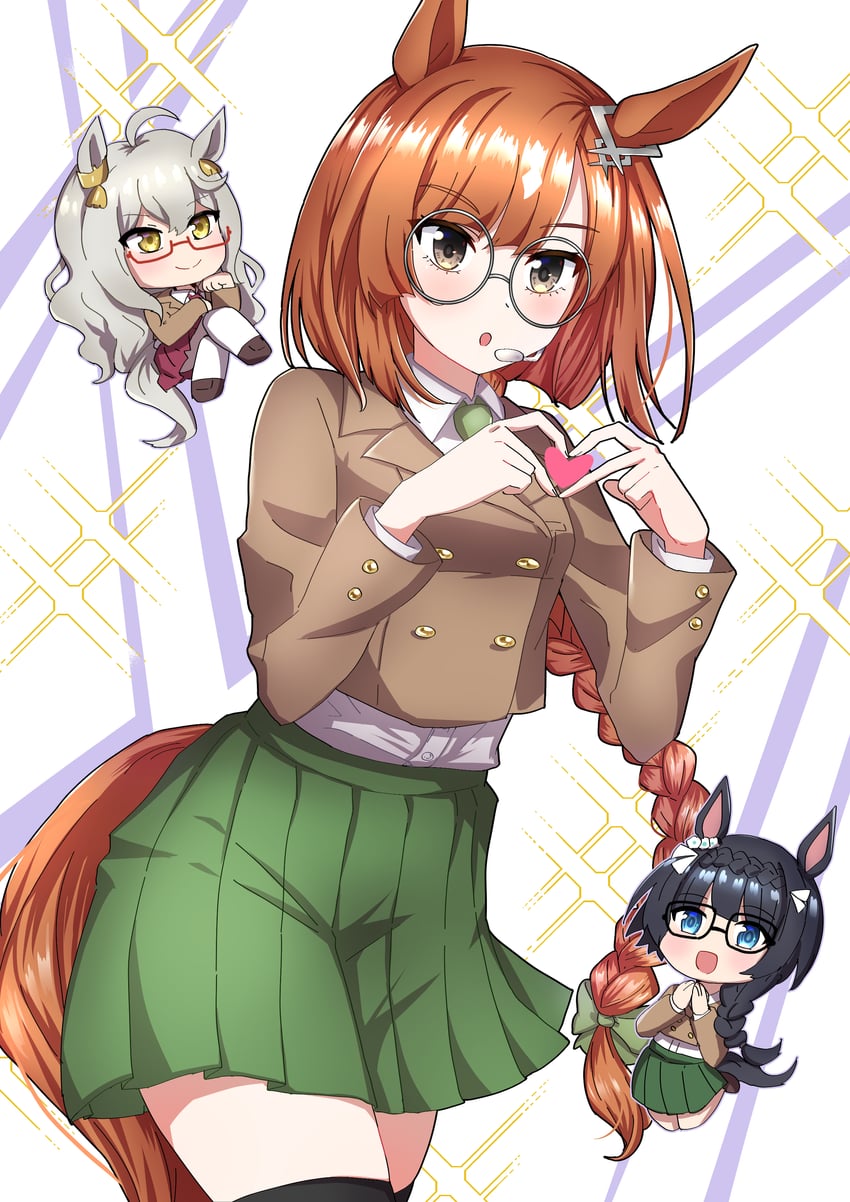 biwa hayahide, ikuno dictus, and zenno rob roy (umamusume) drawn by ka_(ka_p019)