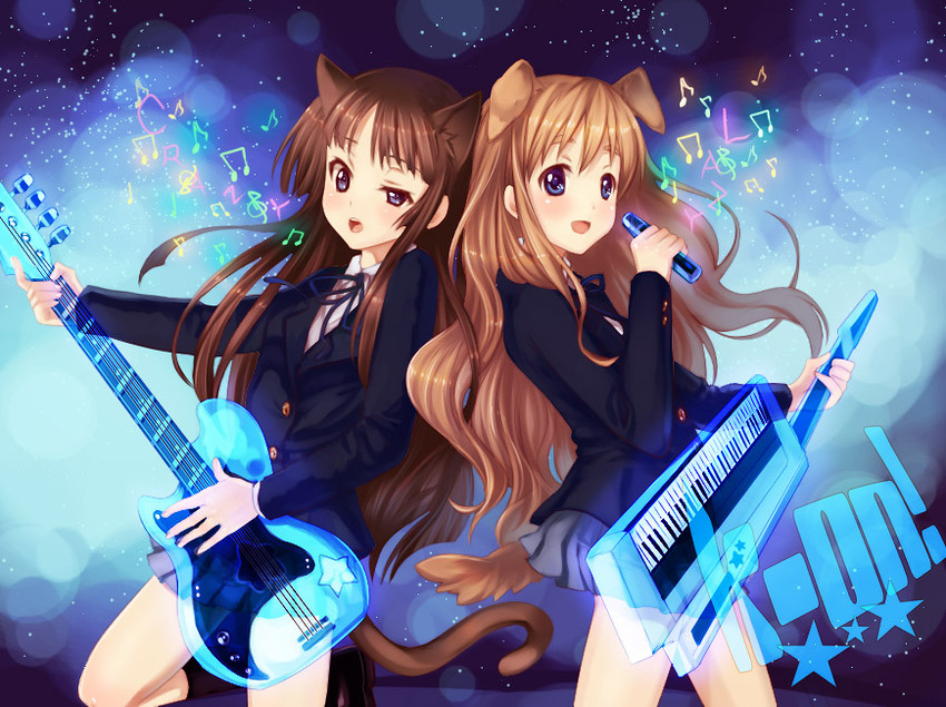 akiyama mio and kotobuki tsumugi (k-on!) drawn by furayu_(flayu)