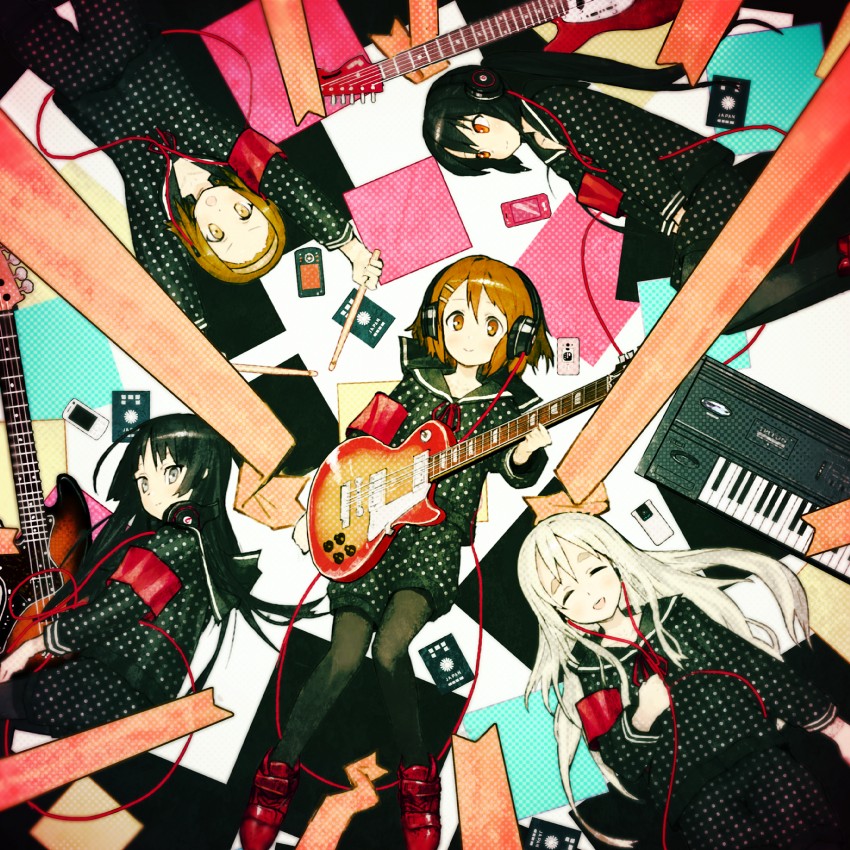 akiyama mio, nakano azusa, hirasawa yui, tainaka ritsu, and kotobuki tsumugi (k-on!) drawn by asgr