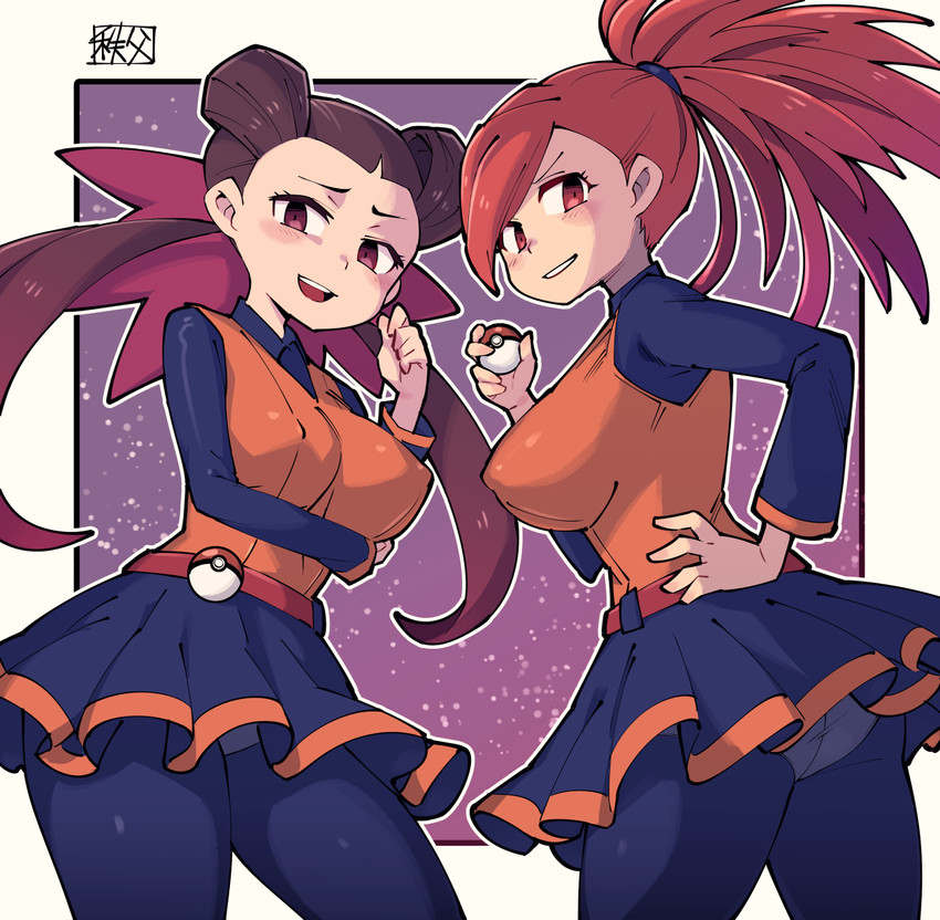 flannery, roxanne, and ace trainer (pokemon and 2 more) drawn by chichibu_(watson)