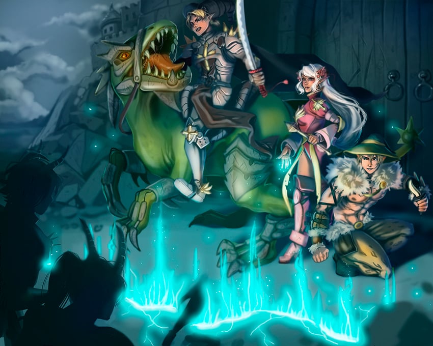 arch bishop, shadow chaser, rune knight, and ferus (ragnarok online) drawn by lillkun