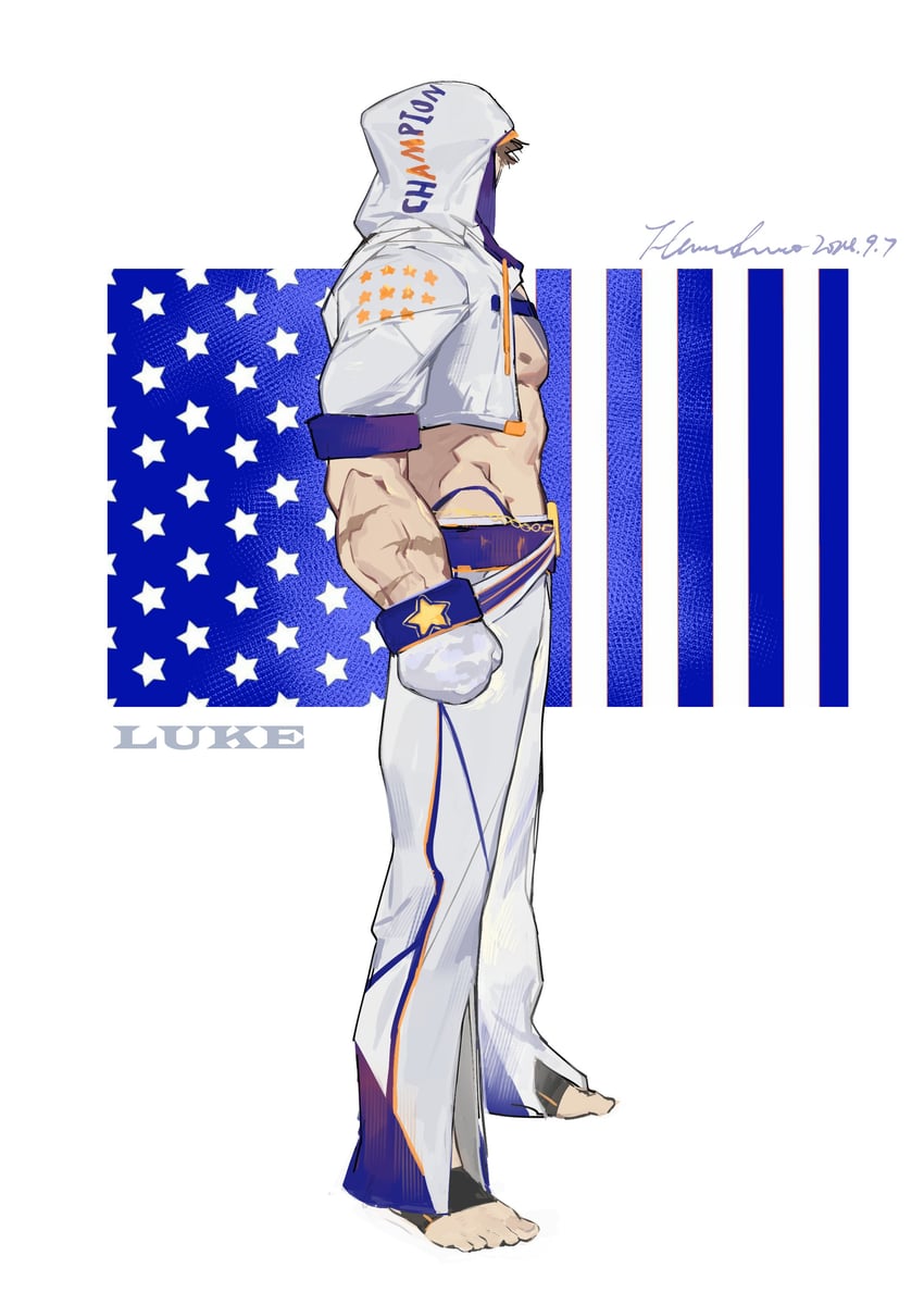 luke sullivan (street fighter and 1 more) drawn by flavedochen