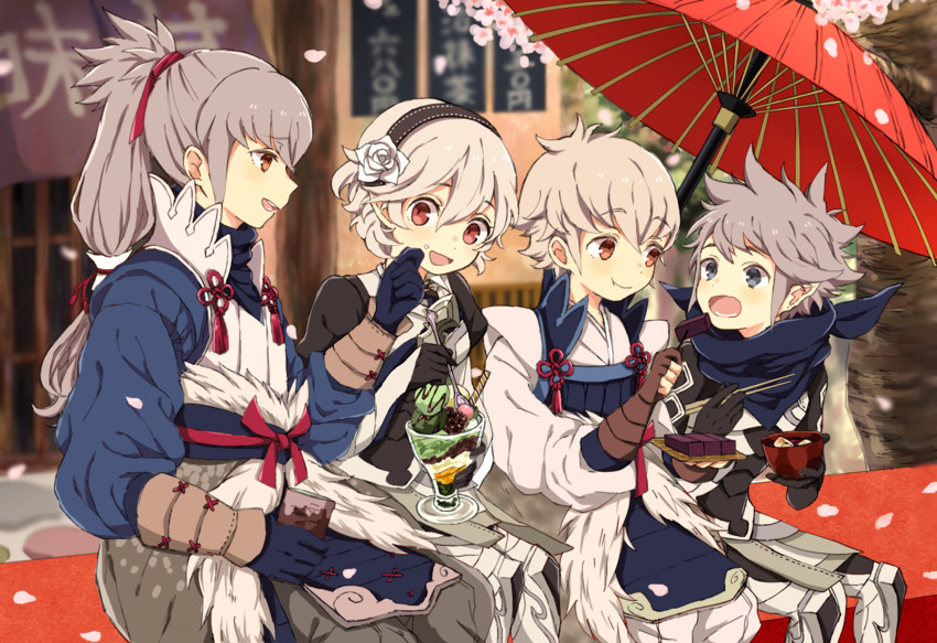 female corrin, takumi, male kana, and kiragi (fire emblem and 1 more) drawn by aomeeso