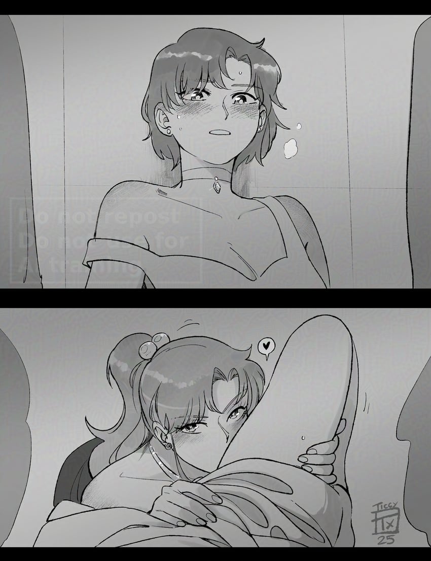 mizuno ami and kino makoto (bishoujo senshi sailor moon) drawn by ticcy