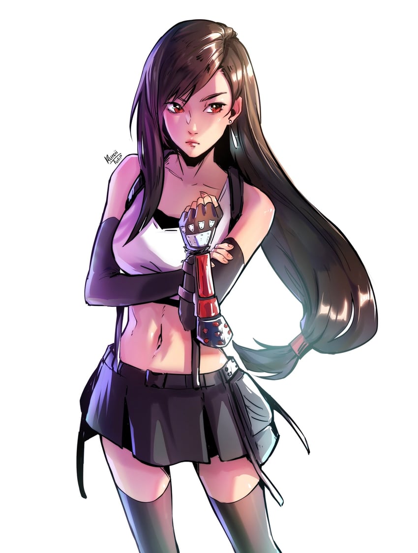 tifa lockhart (final fantasy and 2 more) drawn by kuroiitulip