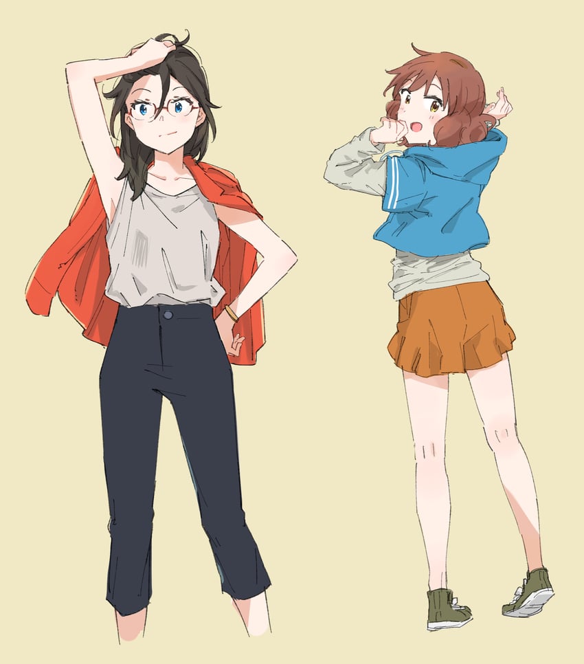 oumae kumiko and tanaka asuka (hibike! euphonium) drawn by amano_shin