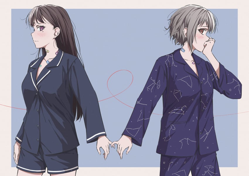 shiina taki and takamatsu tomori (bang dream! and 1 more) drawn by raito_taisha
